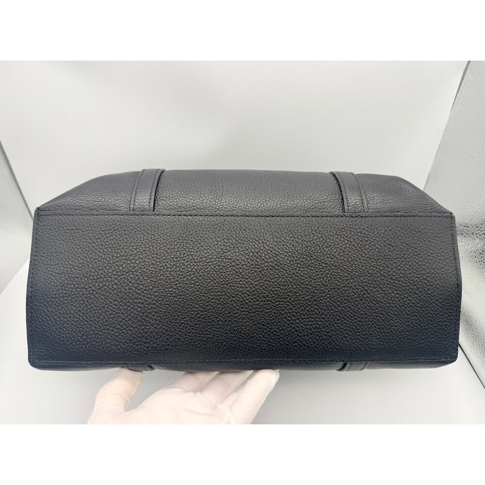 Coach May Tote in Refined Pebble Leather with Signature Canvas Detail - Black - Picture 5 of 11